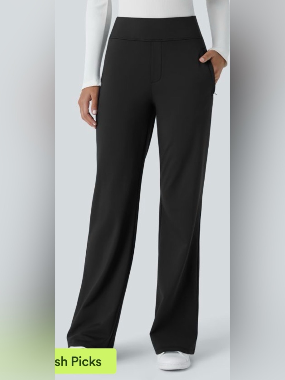 Halara Flex™ DayStretch Mid Rise Side Zipper Pocket Work Flare Pants